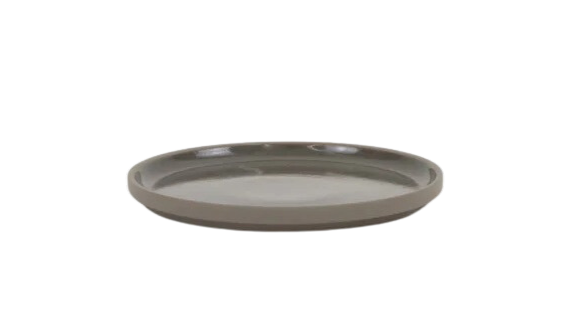 Hasami Porcelain Plate (Gloss Dark Grey) 5 5/8 in x 7/16 in (HDG102)