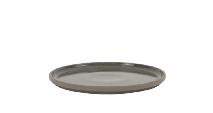Hasami Porcelain Plate (Gloss Dark Grey) 7 3/8 in x 7/16 in (HDG103)
