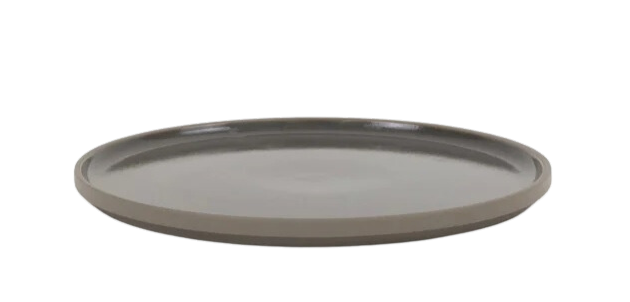 Hasami Porcelain Plate (Gloss Dark Grey) 8 5/8 in x 7/16 in (HDG104)