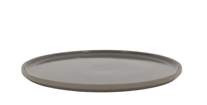 Hasami Porcelain Plate (Gloss Dark Grey) 10 in x 7/16 in (HDG105)