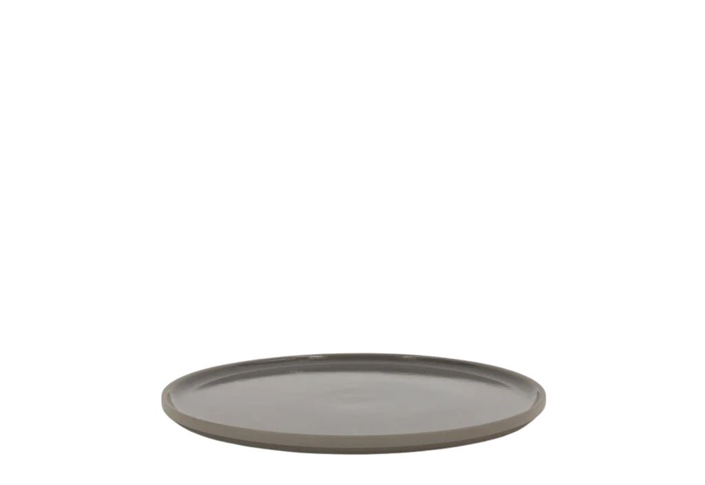 Hasami Porcelain Plate (Gloss Dark Grey) 10 in x 7/16 in (HDG105)