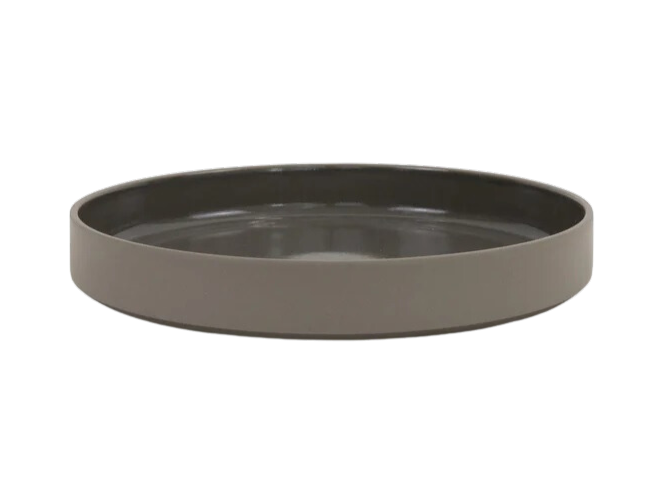 Hasami Porcelain Bowl (Gloss Dark Grey) 10 in x 7/16 in (HDG111)