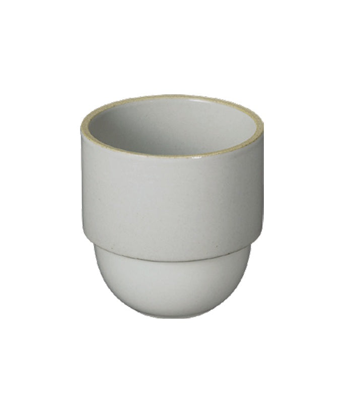 HASAMI PORCELAIN LATTE CUP IN GLOSS GREY 10 OZ