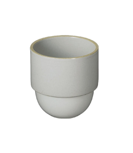 HASAMI PORCELAIN LATTE CUP IN GLOSS GREY 10 OZ