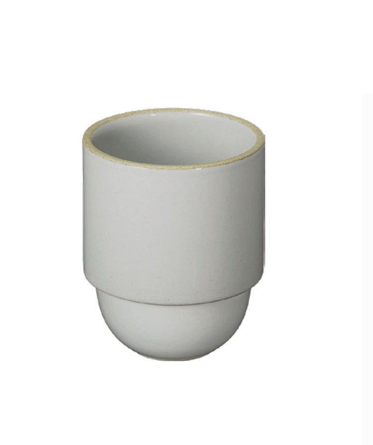HASAMI PORCELAIN LATTE CUP IN GLOSS GREY 11.9 OZ