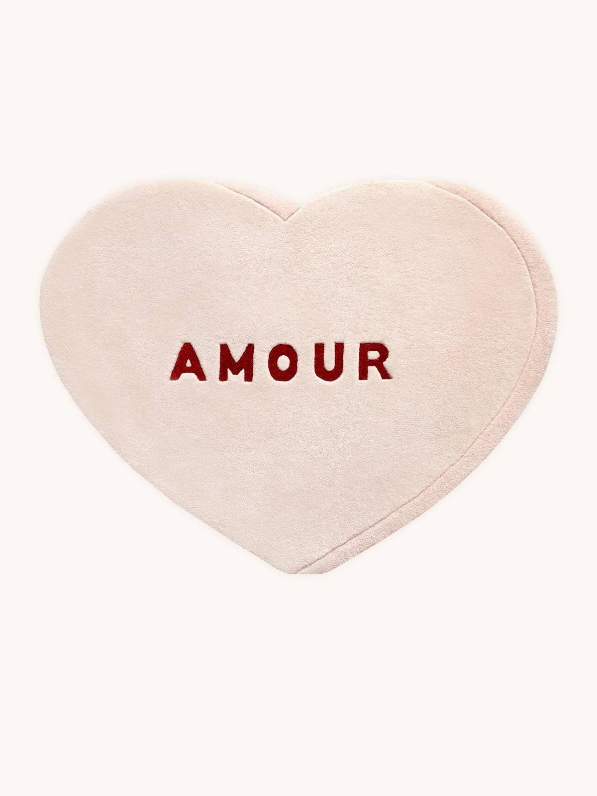 Rug CANDY HEART Cream / Red Print 2.6 x 4ft by Maison Deux