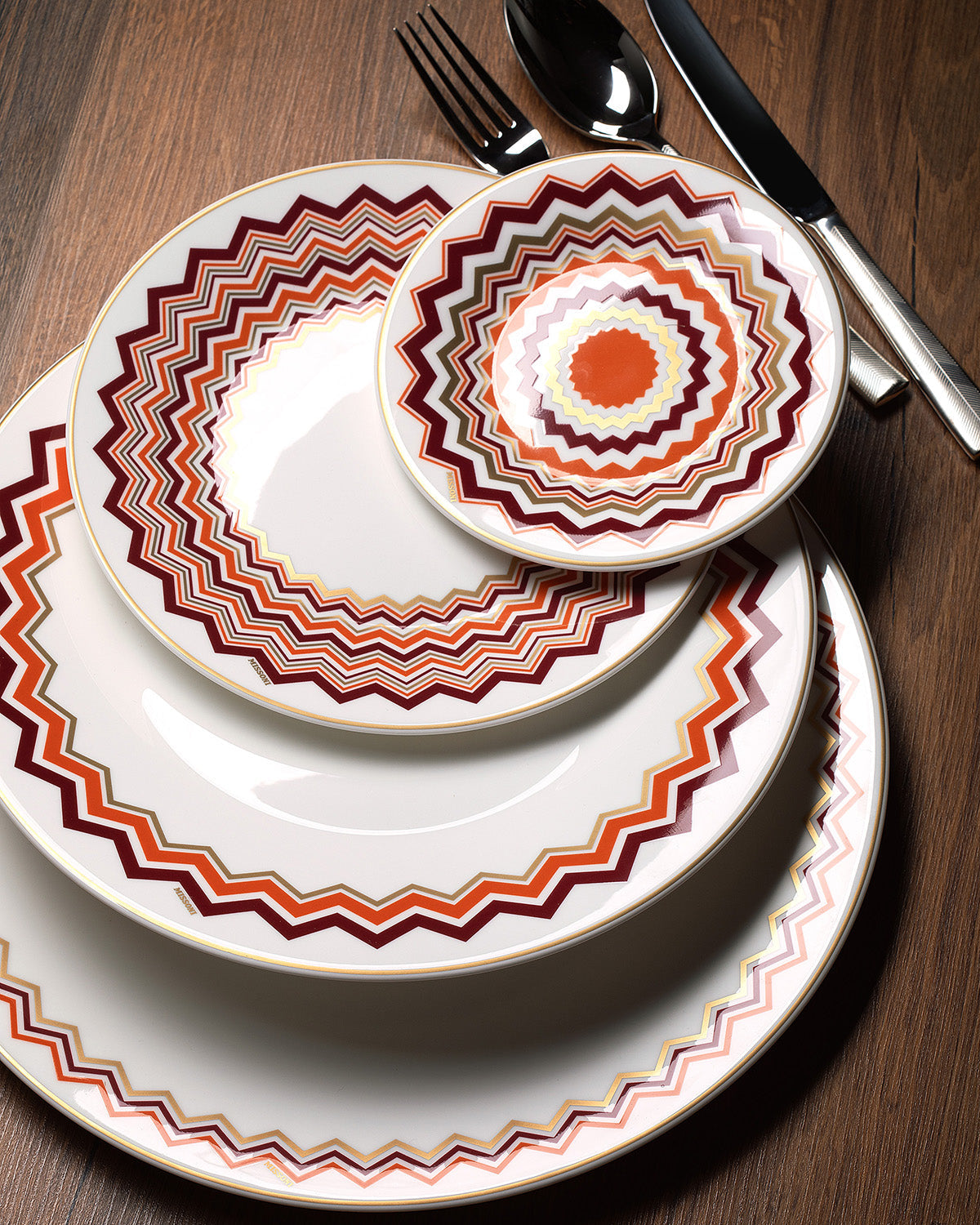 Missoni Home Dessert Plates ICONIC Set of 2 diam. 8.5"