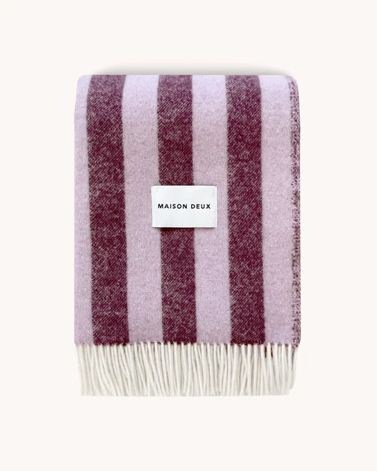 Blanket CANDY WRAP Lilac / Aubergine 4.25 x 6.5 ft by Maison Deux