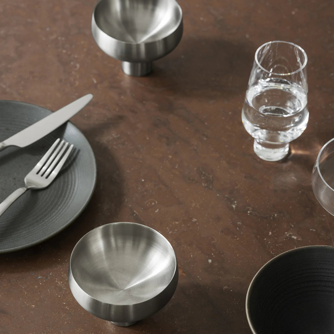 BLOMUS KOYOI Coupe With Pedestal Stem - Stainless Steel - Set of 2