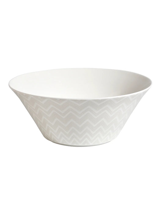 Salad Bowl ZIG ZAG White 10.5" x 4.3" by Missoni Home