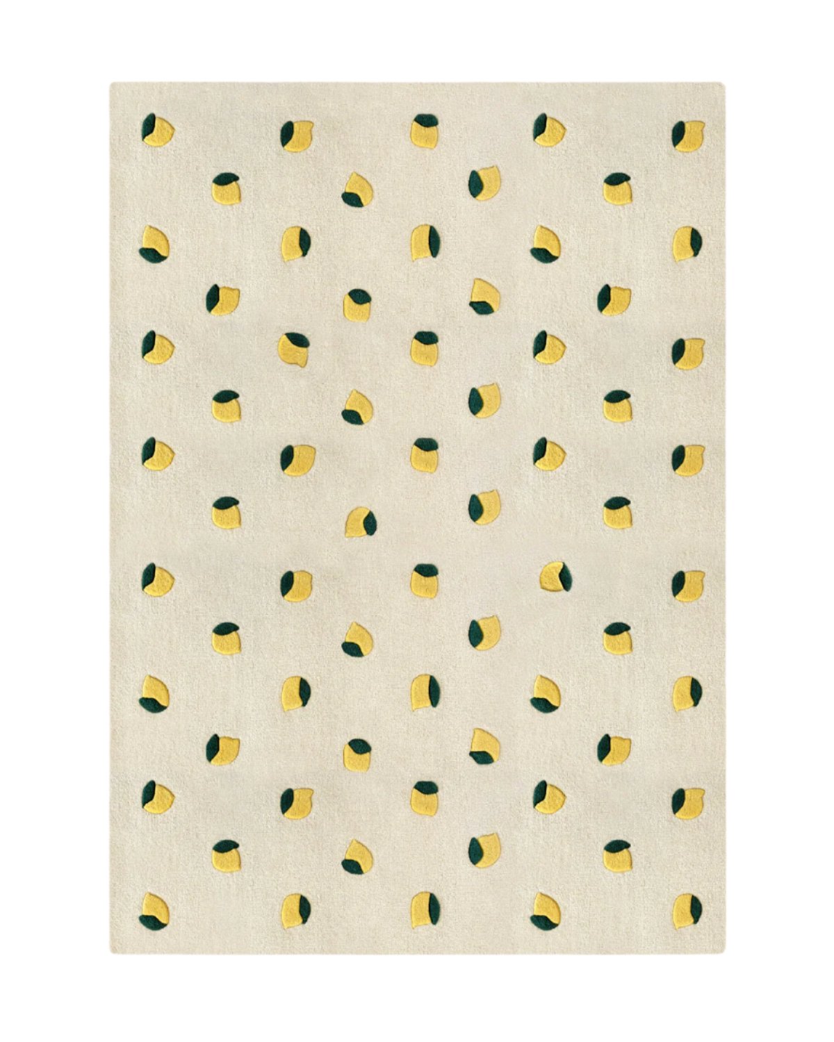 Rug LEMONS Cream / Yellow Print 5.5 x 7.9ft
