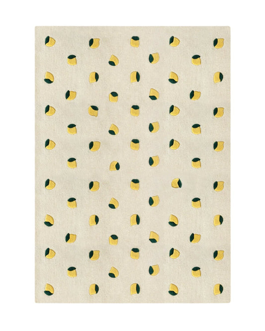 Rug LEMONS Cream / Yellow Print 5.5 x 7.9ft