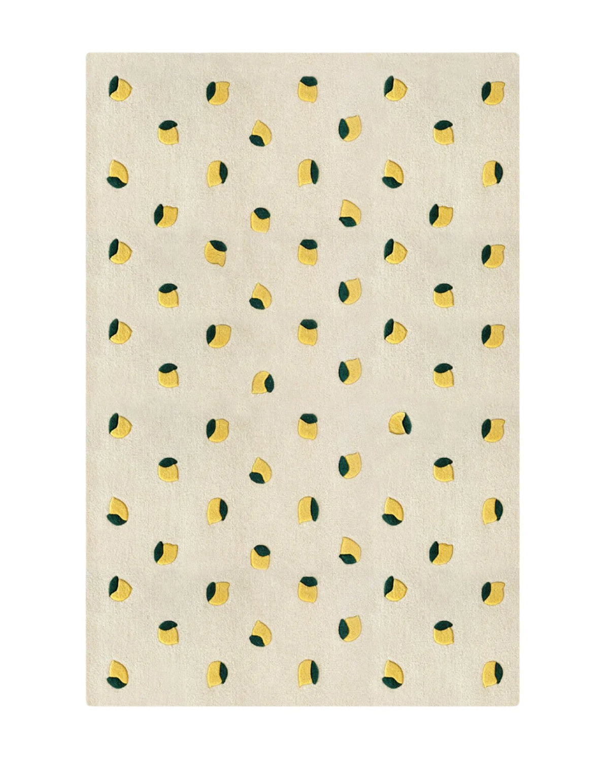 Rug LEMONS Cream / Yellow Print 6.5 x 9.8ft