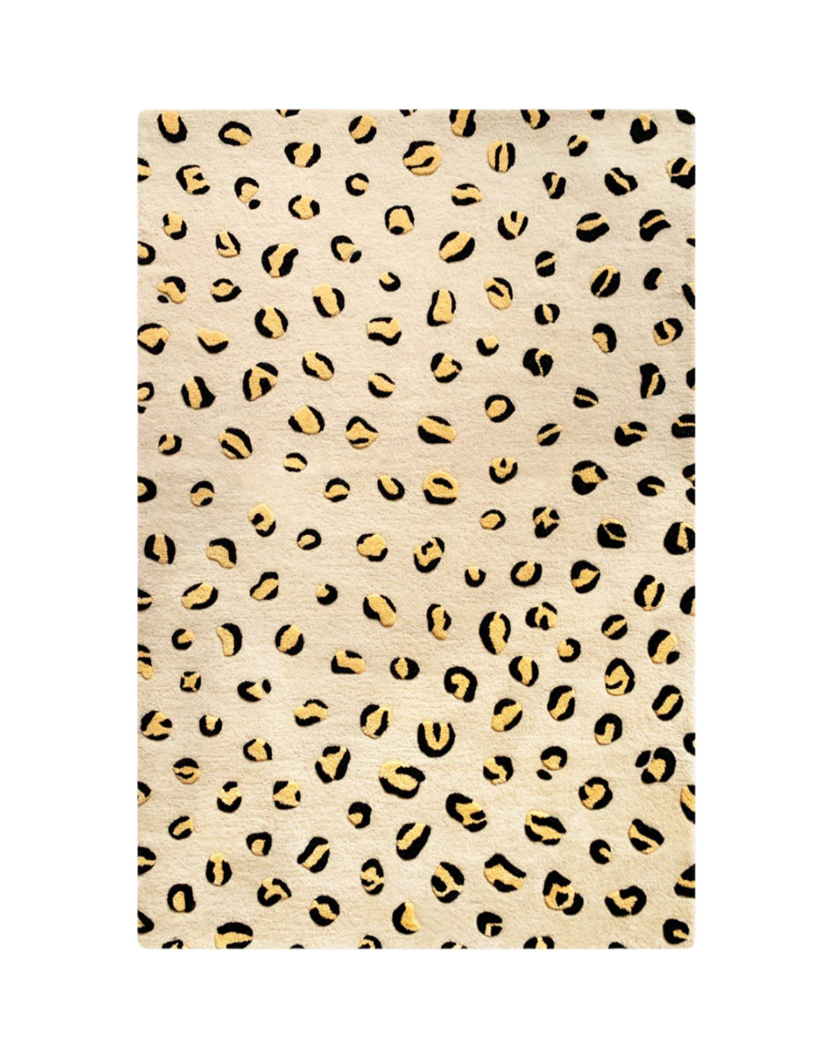 Rug LEOPARD Beige / Brown and Black Print 5.5 x 7.9ft