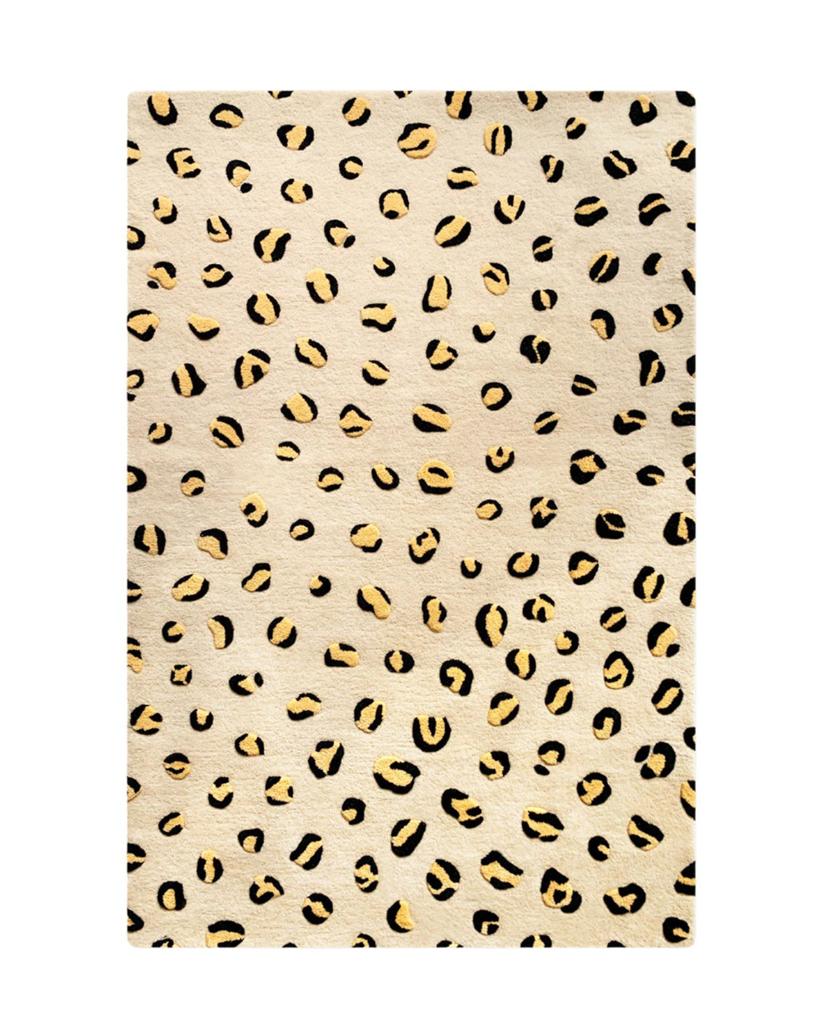Rug LEOPARD Beige / Brown and Black Print 6.5 x 9.8ft