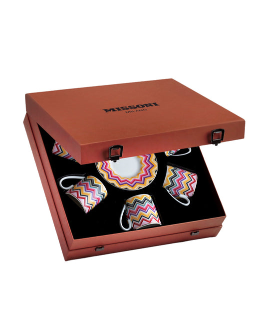 Missoni Home MARRAKECH Luxury box Set 6 Pcs. Coffee Cup & Saucer