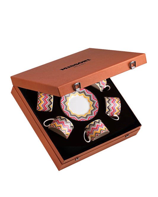 Missoni Home MARRAKECH Luxury box Set 6 Pcs. Tea Cup & Saucer