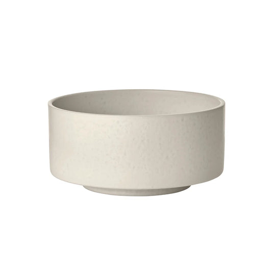 MAKOTO Japanese Style Stoneware Serving Bowl with Pedestal for Salad, Pasta or Vegetables by Blomus