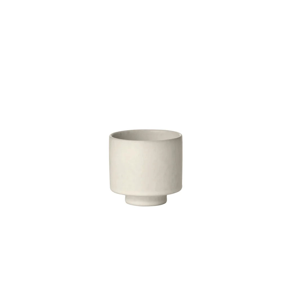 Set of 4 MAKOTO Stoneware Japanese Inspired Mug Without Handle - Coffee, Tea or Espresso Cup With Pedestal by Blomus