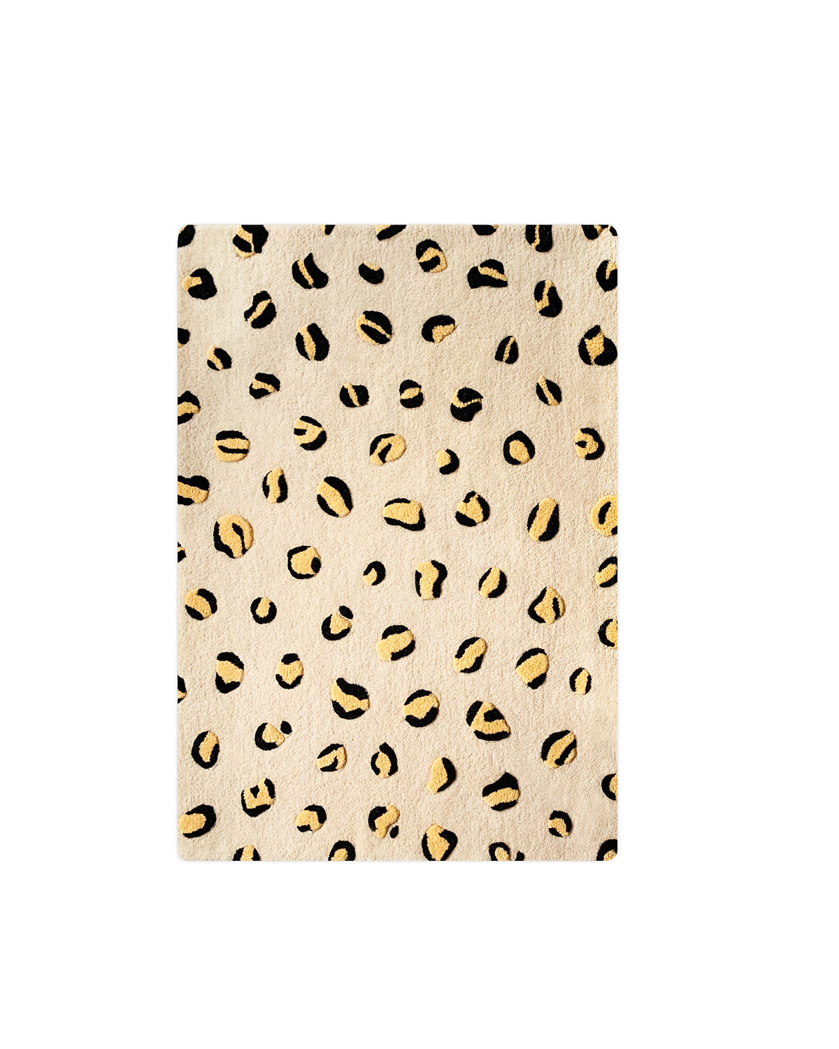 Rug LEOPARD Beige / Brown and Black Print 2.6 x 3.9ft