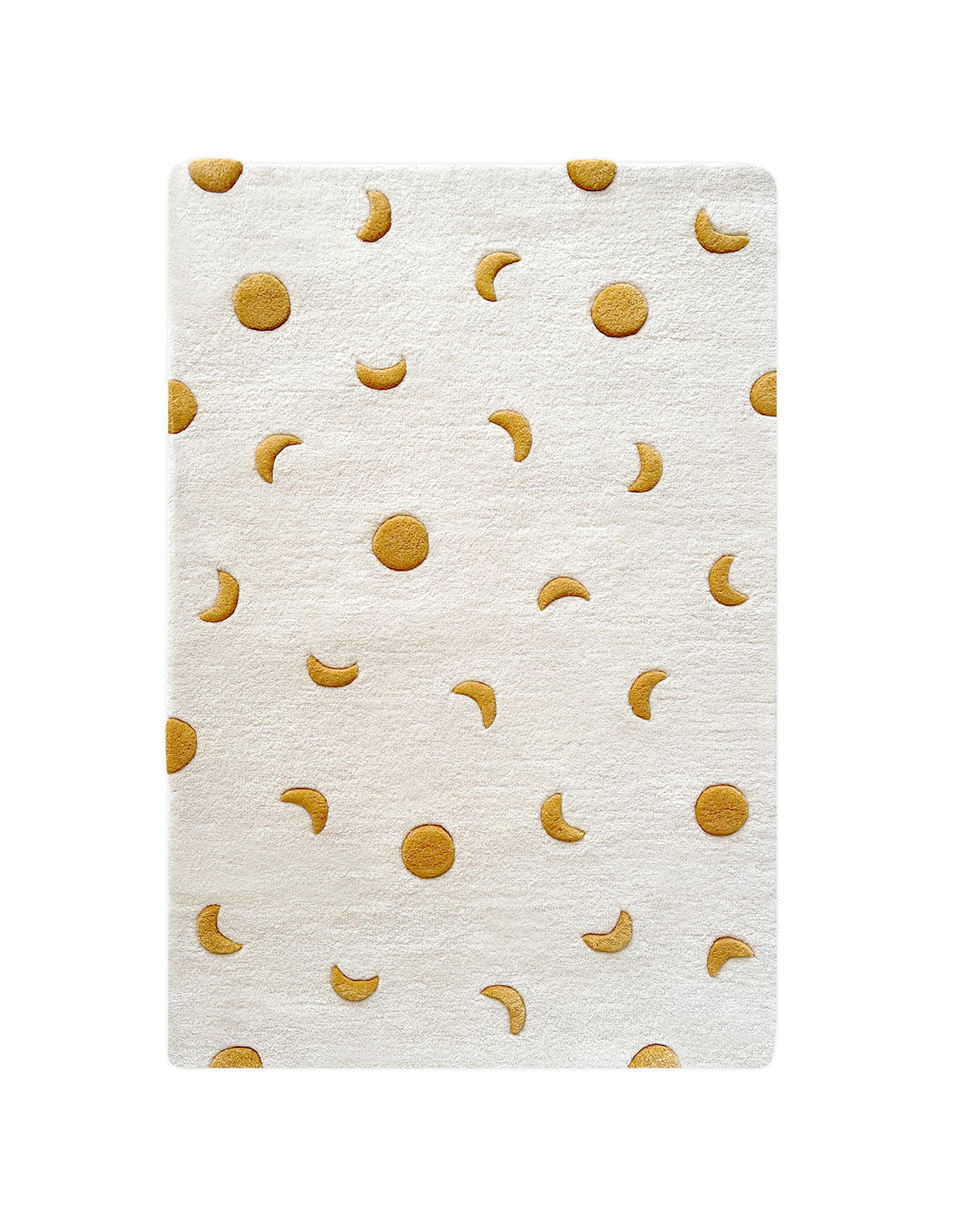 Rug MOONS Cream / Gold 2.6 x 3.9 ft by Maison Deux