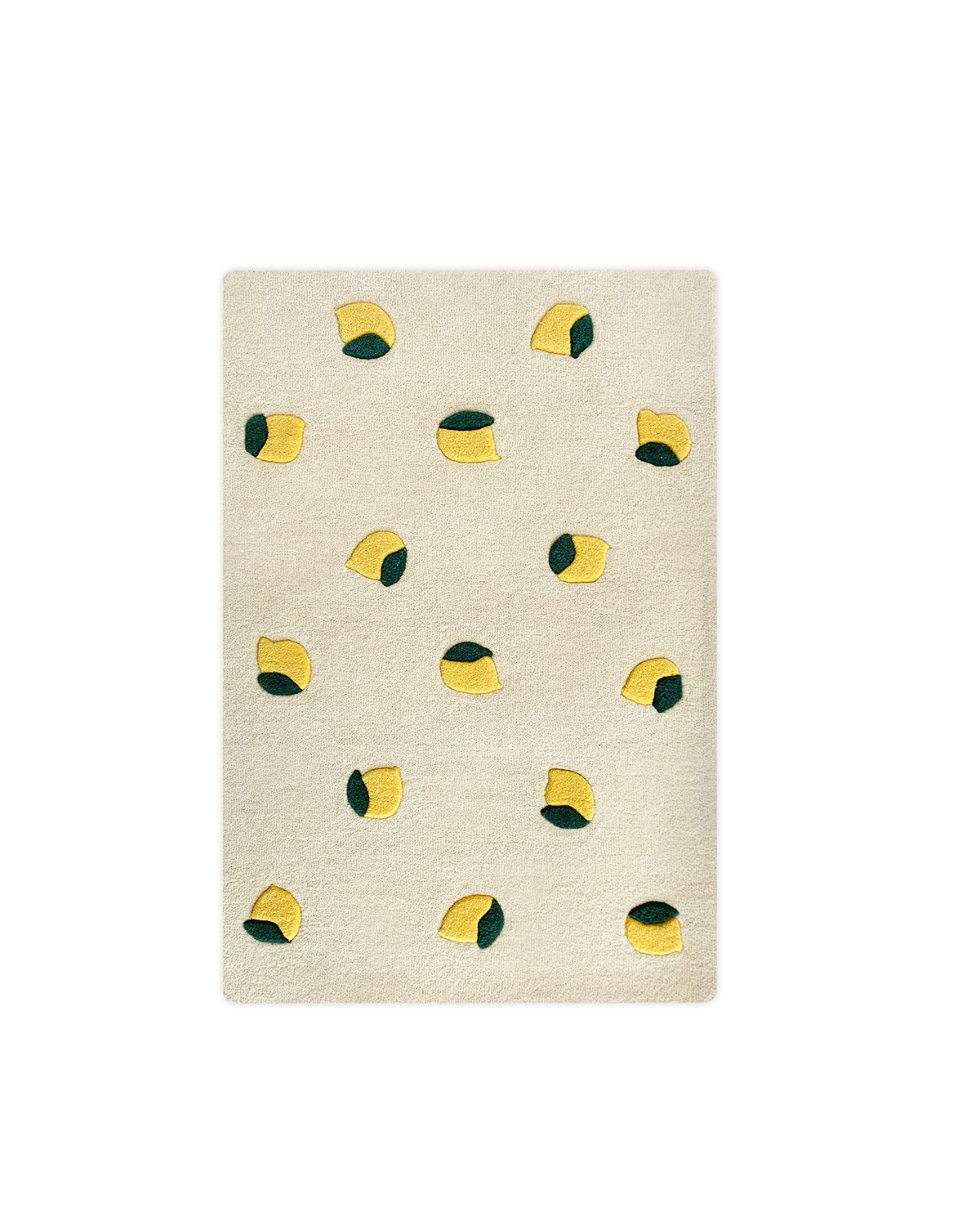 Rug LEMONS Cream / Yellow Print 2.6 x 3.9ft