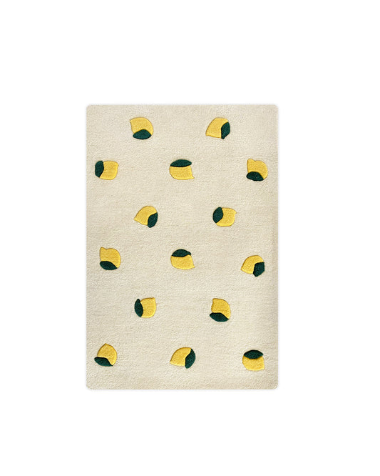 Rug LEMONS Cream / Yellow Print 2.6 x 3.9ft