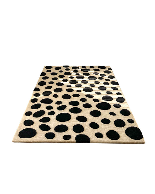 Rug CHEETAH Beige / Black Print 3.9 x 5.9ft