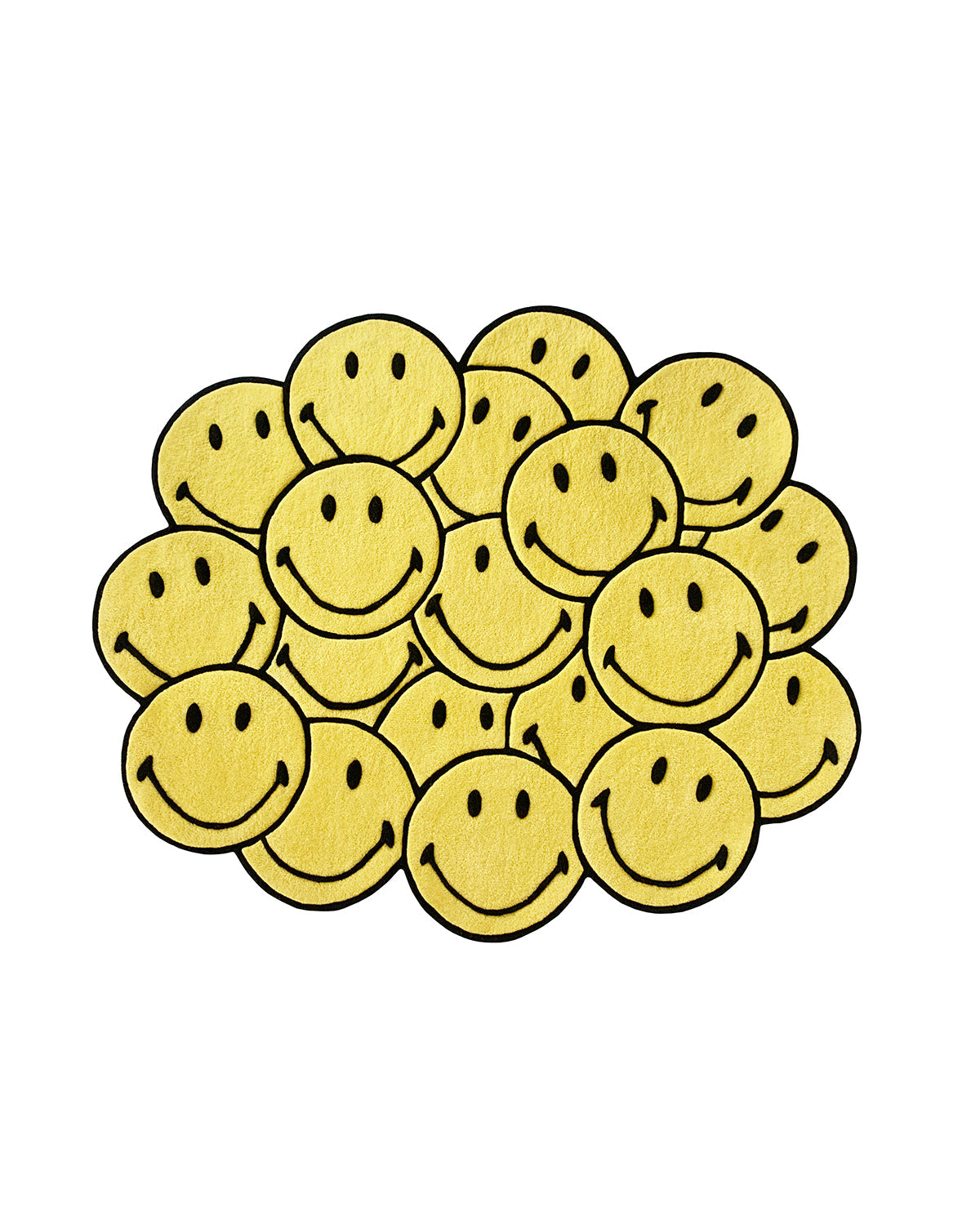 Rug SMILEY Bunch Yellow / Black Print 2.5 x 6ft