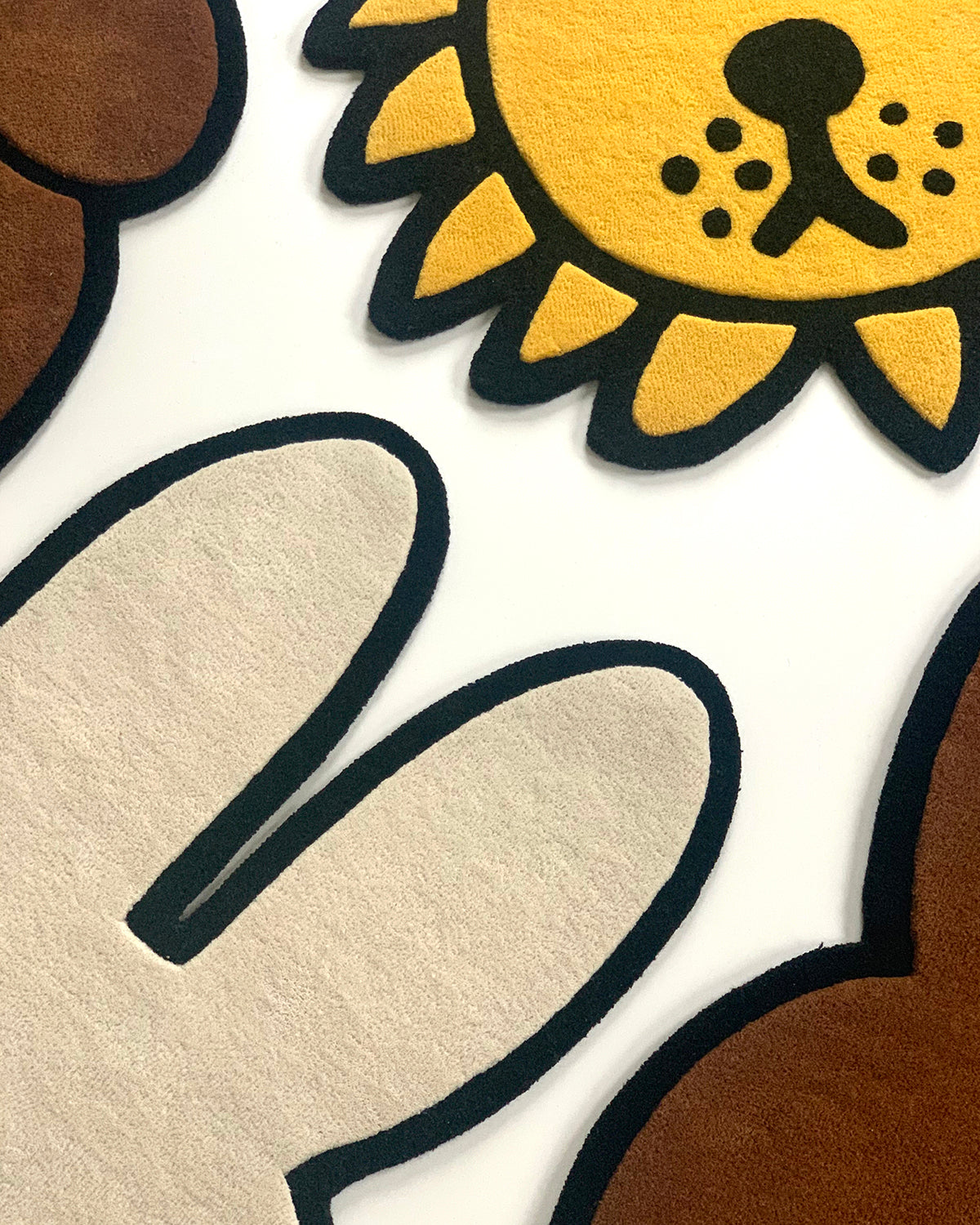 Rug LEEUW Lion Orange / Black Print 3 x 3ft