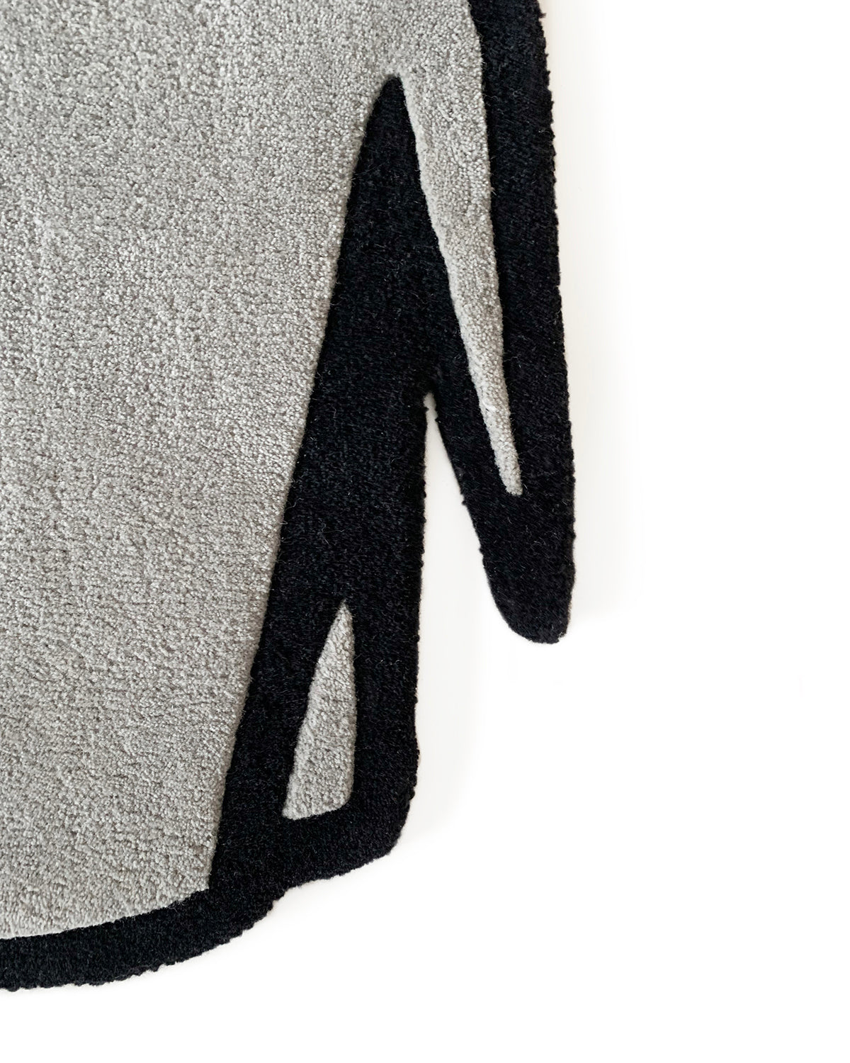 Rug OLIFANT Elephant Grey / Black Print 3.3 x 2.7ft