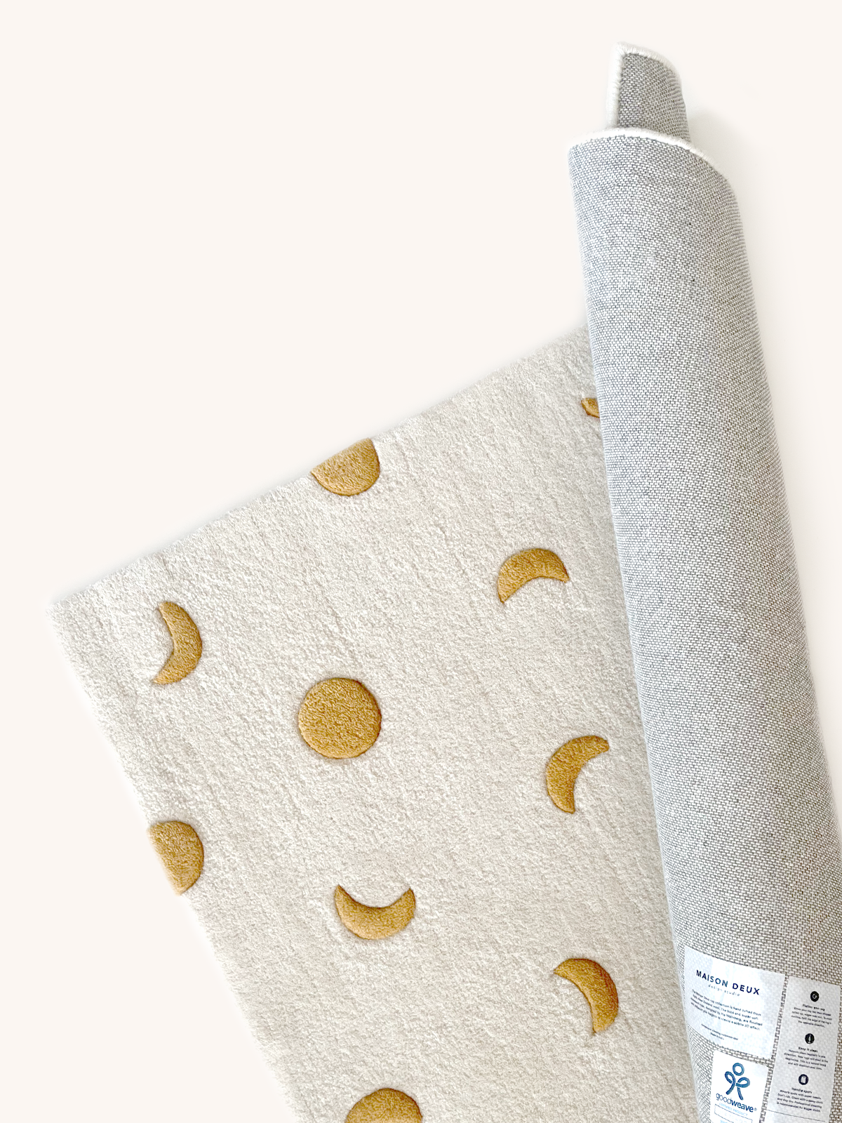 Rug MOONS Cream / Gold 5.5 x 7.9ft