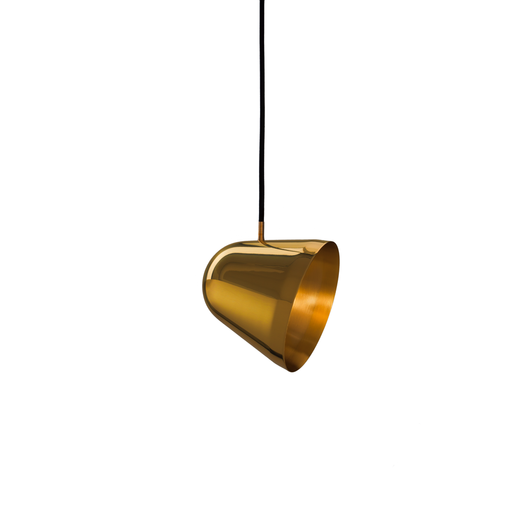 Tilt Brass Pendant - Small by NYTA