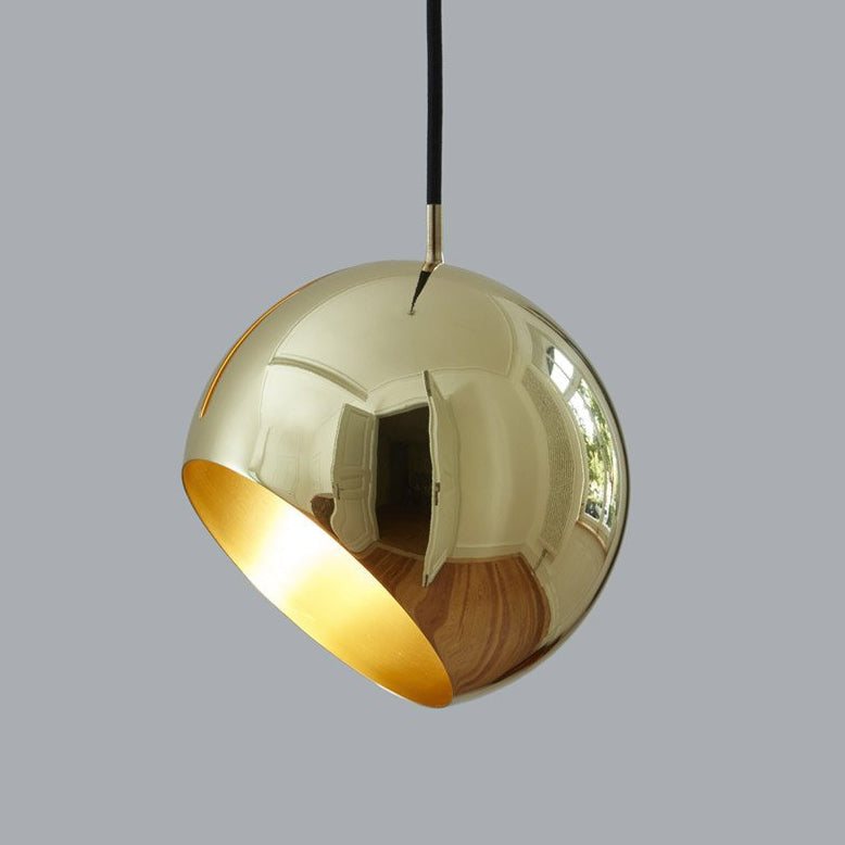 Tilt Globe Pendant - Brass