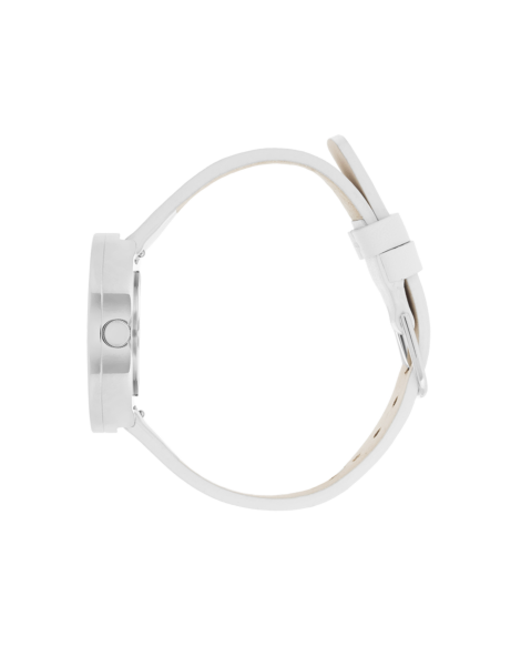 PICTO 34 mm / White dial / White leather strap