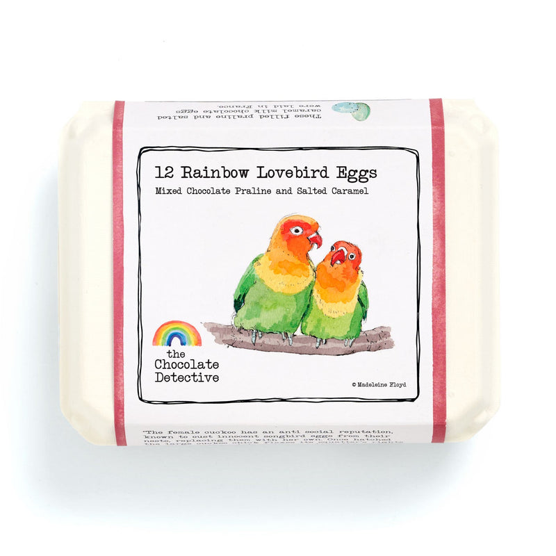 The Chocolate Detective - Rainbow Lovebird Eggs with Assorted Praline and Caramel