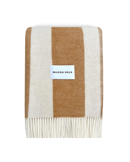 Blanket ROUGH STRIPE Terra Brown 4.25 x 6.5ft