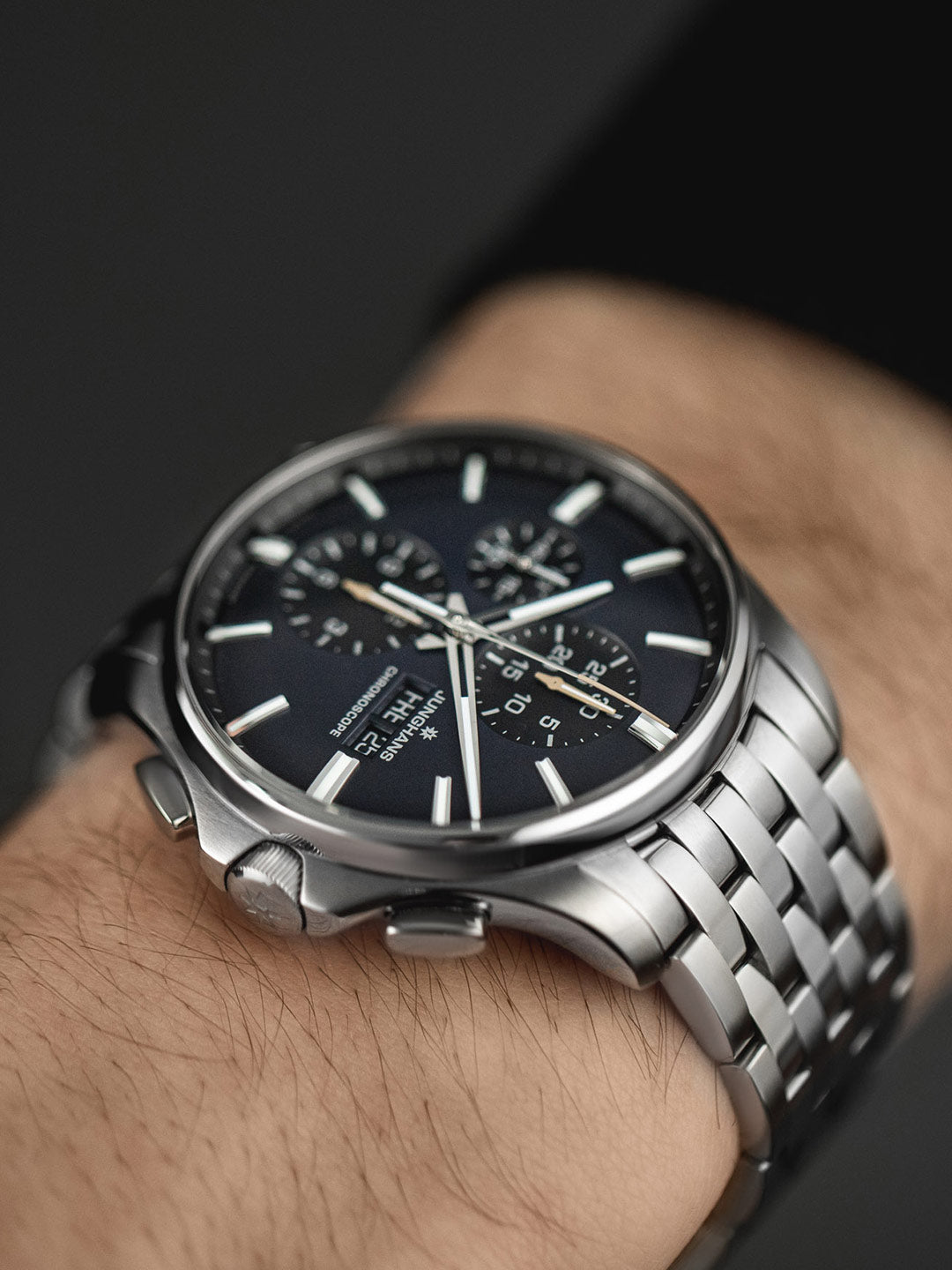 Meister S Chronoscope, Datum englisch Watch 27/4228.45 by Junghans