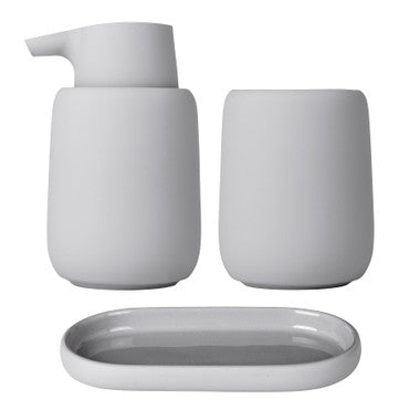 SONO Bathroom Accessory Set Micro Chip (grey)