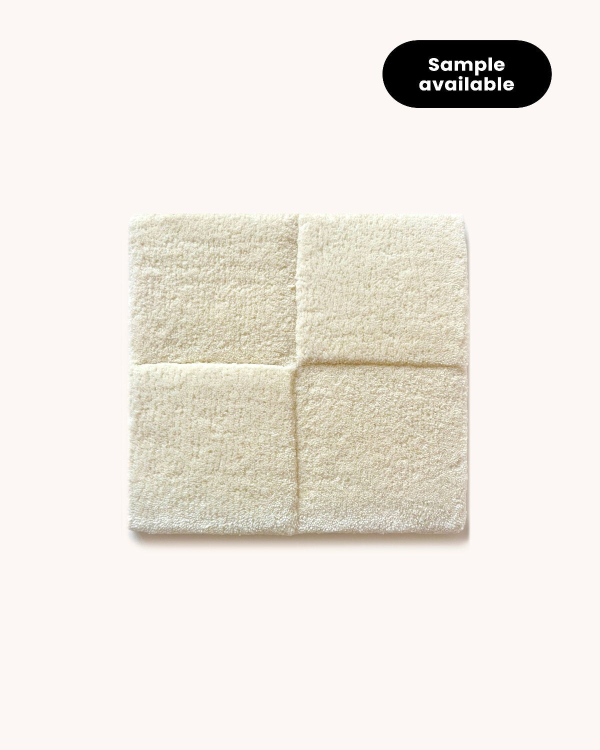 Rug CHECKERBOARD Off White 3.9 x 5.9ft