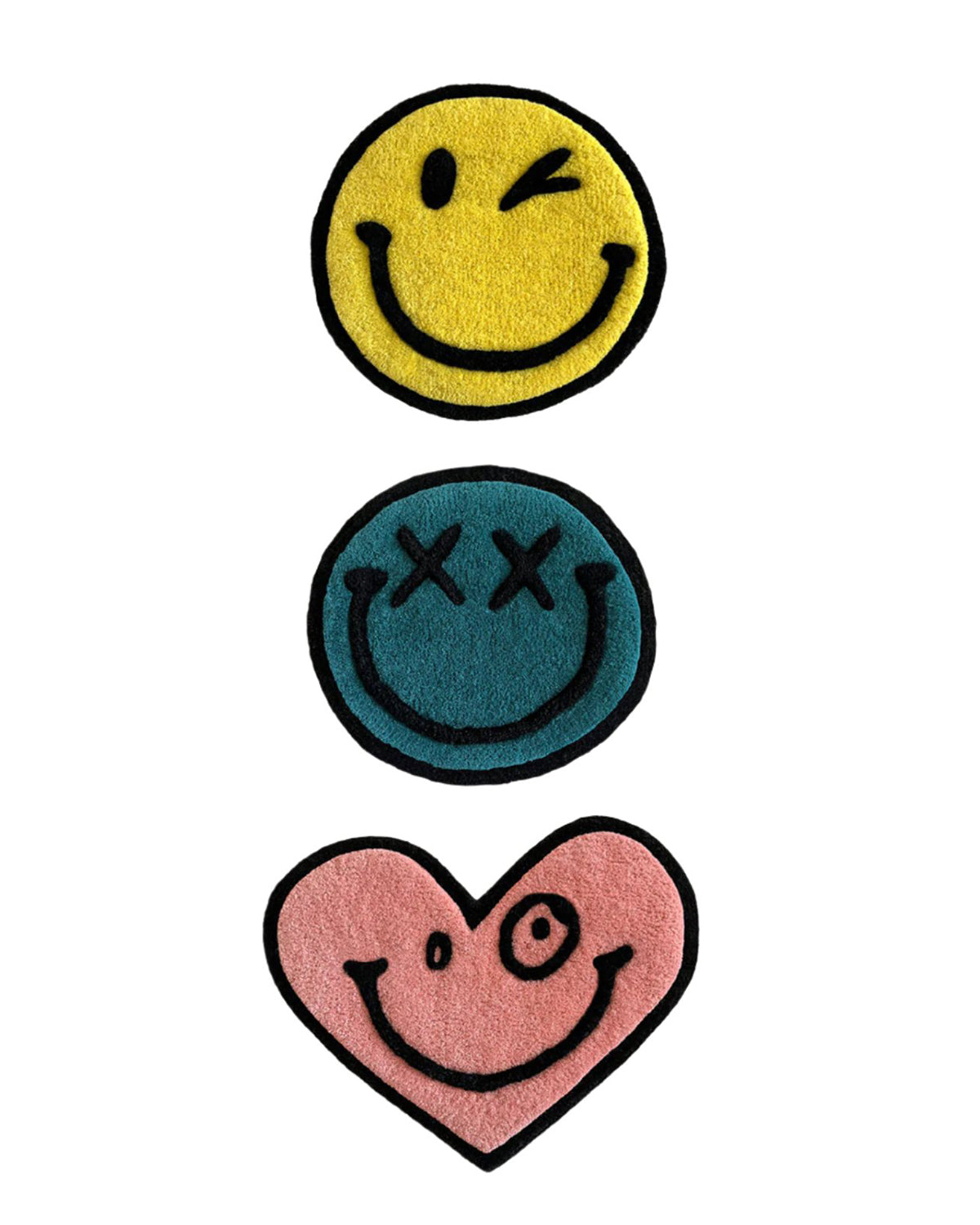 Maison Deux Rug for Wall SMILEY® World x Andre Saraiva Set of 3