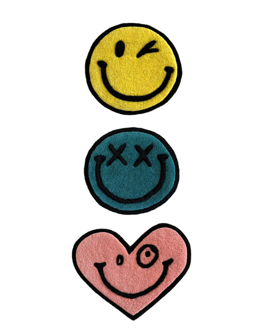 Maison Deux Rug for Wall SMILEY® World x Andre Saraiva Set of 3