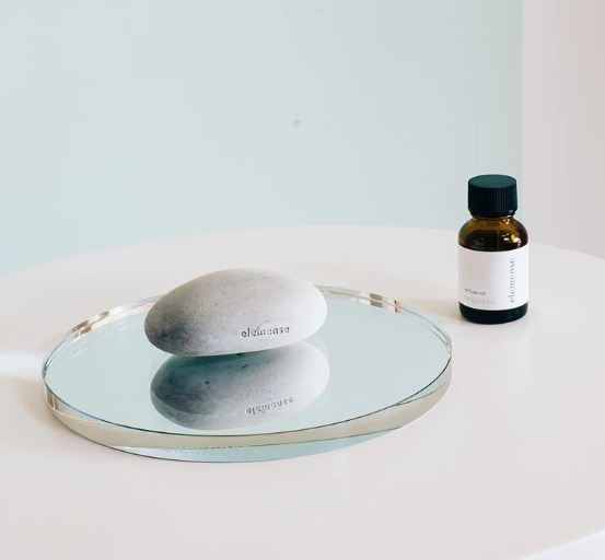 POTTERY STONE DIFFUSER - WHITE & GRAY BY ELEMENSE