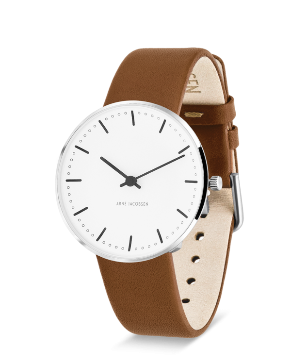 City Hall 34mm Watch (53201-1617S) by Arne Jacobsen