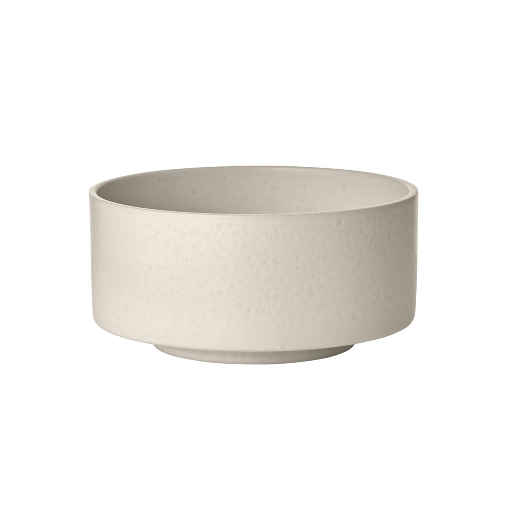 MAKOTO Japanese Style Stoneware Serving Bowl with Pedestal for Salad, Pasta or Vegetables by Blomus