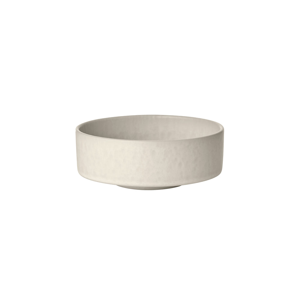 Set of 2 MAKOTO Stoneware Japanese Inspired Bowl with Pedestal - Dip, Cereal, Soup, Pasta and Rice Bowls By Blomus