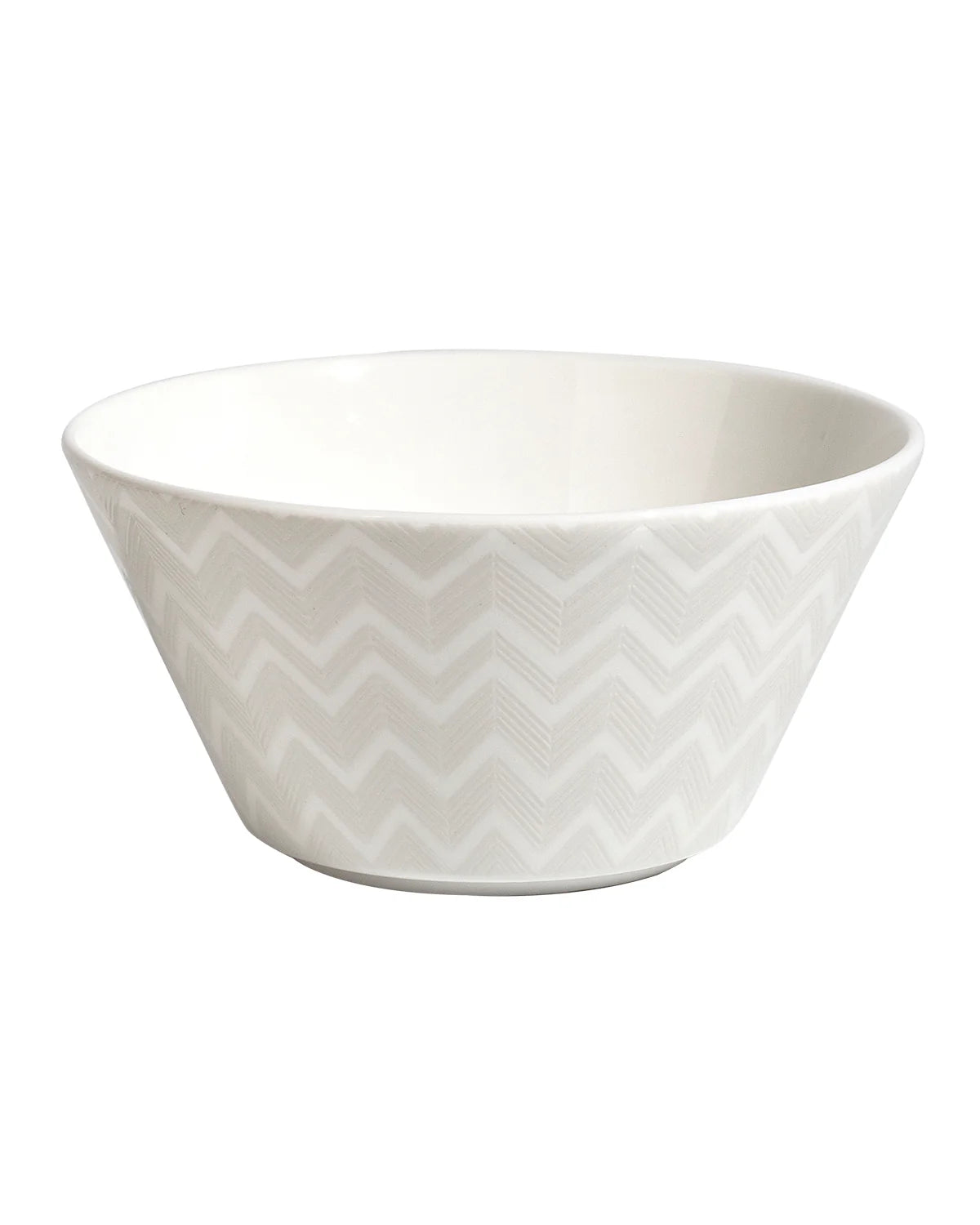 Fruit Bowls ZIG ZAG (Set of 6) White diam. 12,8" H. 6,3 cm by Missoni Home