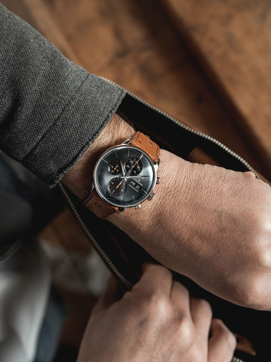 Meister Chronoscope Watch 27 4224.02 by Junghans Greener Grass Design