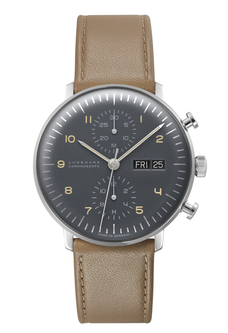 max bill Chronoscope, Datum Englisch Watch 27/4501.03 by Junghans