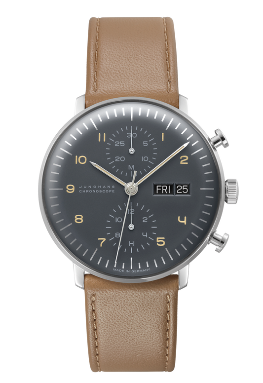 max bill Chronoscope, Datum Englisch Watch 27/4501.03 by Junghans